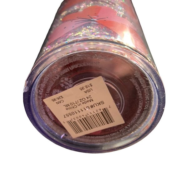 New Starbucks Pink Glitter Floral Cup 24 oz 2020 Valentines Day Tall Venti Mug w - Picture 5 of 5